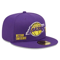 Men's New Era Purple Los Angeles Lakers Identity 59FIFTY Fitted - Hat