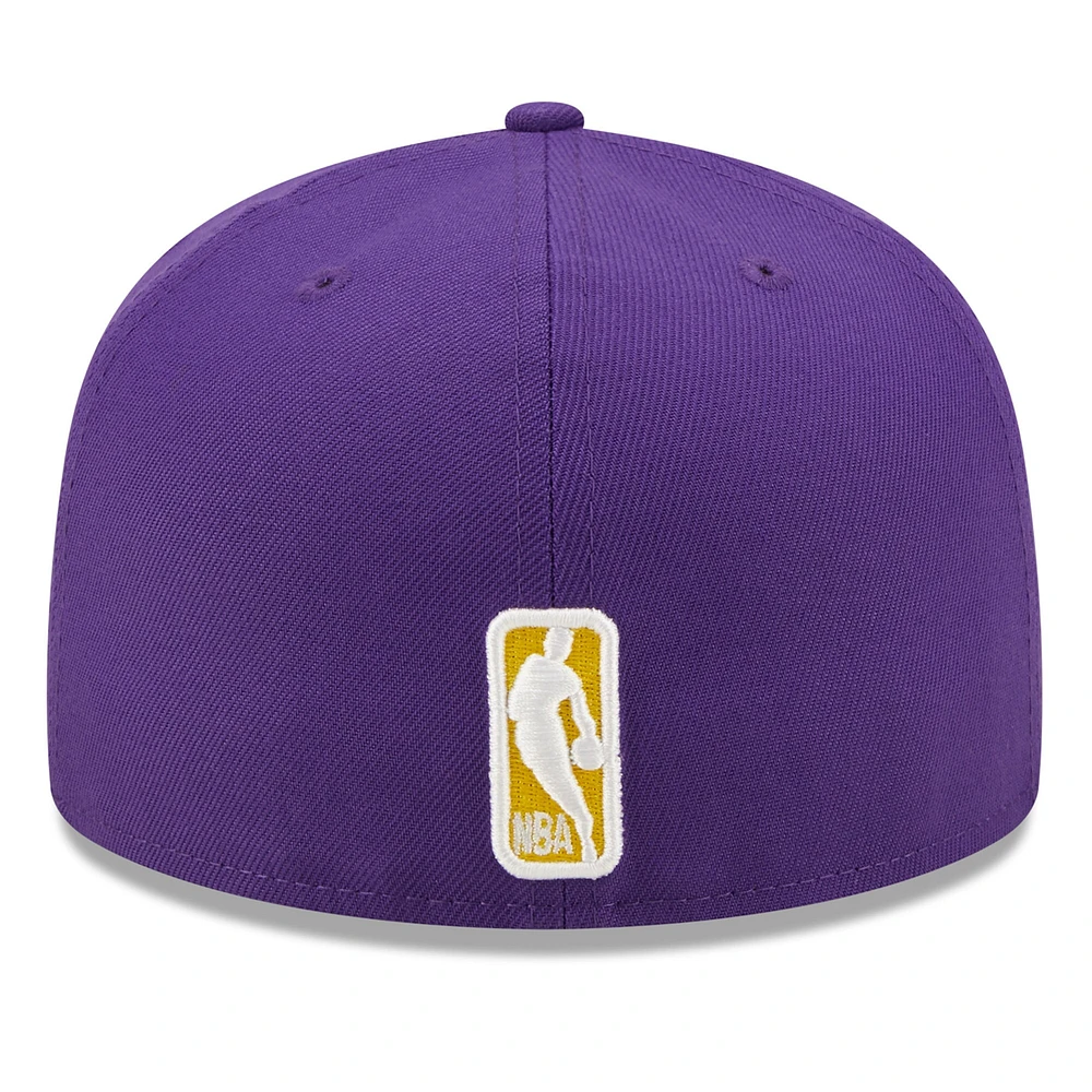 Men's New Era Purple Los Angeles Lakers Identity 59FIFTY Fitted - Hat