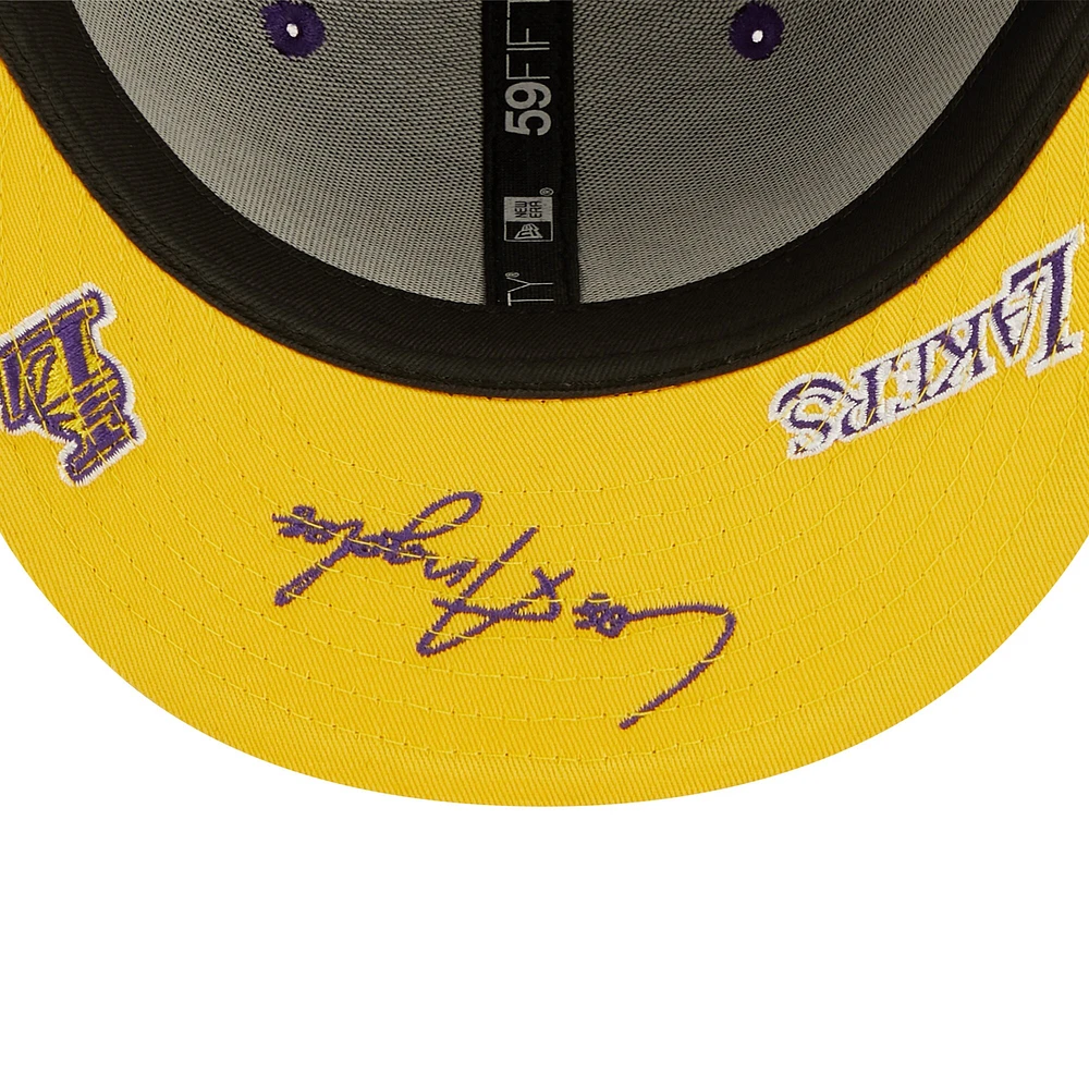Men's New Era Purple Los Angeles Lakers Identity 59FIFTY Fitted - Hat