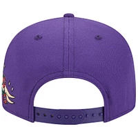 Men's New Era Purple Los Angeles Lakers Injection City Art 9FIFTY Snapback Hat