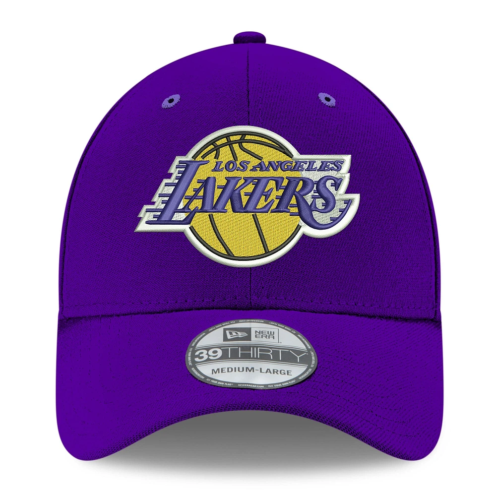 Men's New Era Purple Los Angeles Lakers Team Classic 39THIRTY Flex Hat