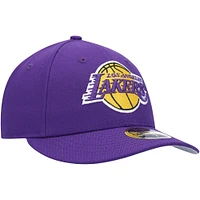 Men's New Era Purple Los Angeles Lakers Team Low Profile 59FIFTY Fitted Hat