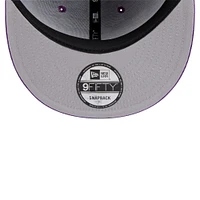 Men's New Era Purple Los Angeles Lakers Throwback Display Corduroy 9FIFTY Snapback Hat