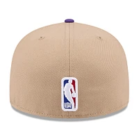 Men's New Era Tan/Purple Los Angeles Lakers 2024 NBA Draft 59FIFTY Fitted Hat