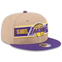 Men's New Era Tan/Purple Los Angeles Lakers 2024 NBA Draft 9FIFTY Snapback Hat