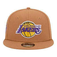Men's New Era Tan Los Angeles Lakers Color Pack 9FIFTY Snapback Hat