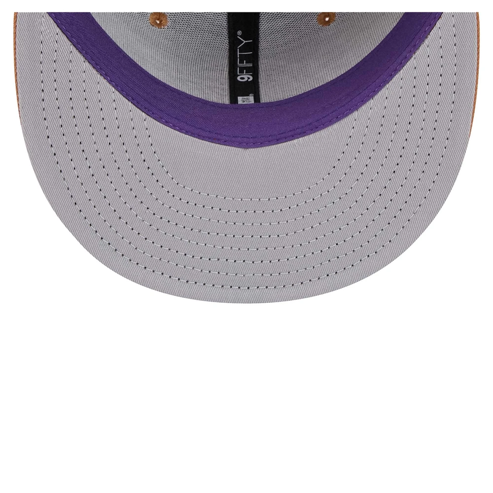 Men's New Era Tan Los Angeles Lakers Color Pack 9FIFTY Snapback Hat