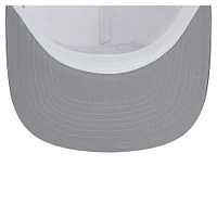 Men's New Era White/Purple Los Angeles Lakers Dip-Dye 9FIFTY A-Frame Trucker Snapback Hat