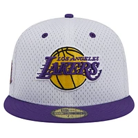 Men's New Era White/Purple Los Angeles Lakers Throwback 2Tone 59FIFTY Fitted Hat