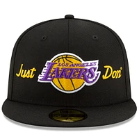 Men's New Era x Just Don Black Los Angeles Lakers - Team 59FIFTY Fitted Hat