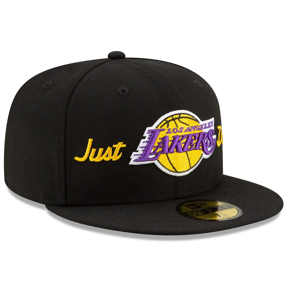 Men's New Era x Just Don Black Los Angeles Lakers - Team 59FIFTY Fitted Hat