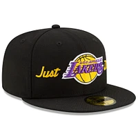 Men's New Era x Just Don Black Los Angeles Lakers - Team 59FIFTY Fitted Hat