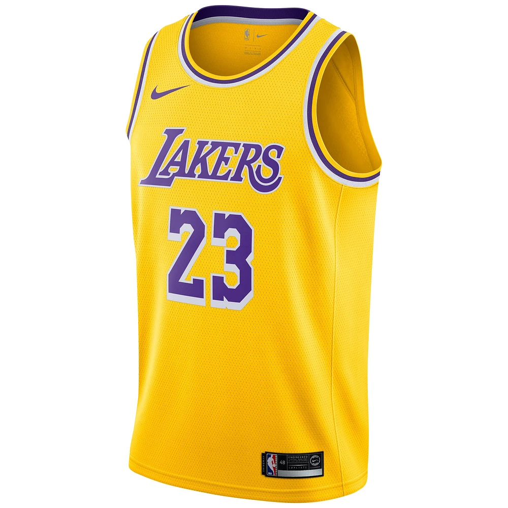 Men's Nike LeBron James Gold Los Angeles Lakers Swingman Player Jersey - Icon Edition