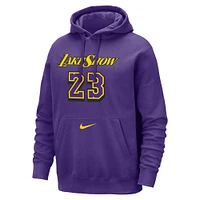 Men's Nike LeBron James Purple Los Angeles Lakers 2024/25 City Edition Name & Number Pullover Hoodie