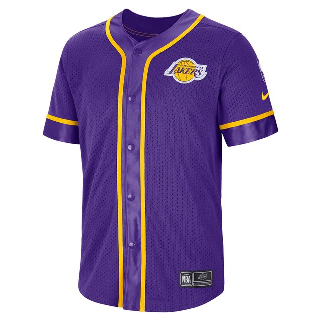 NI6 LAKERS PRPLE SP22 HAUT DE BASEBALL POUR HOMMES SUR LE COURT JERMENFAS
