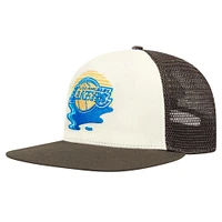 Men's Pro Standard Cream/Brown Los Angeles Lakers Glint Sunset Snapback Hat