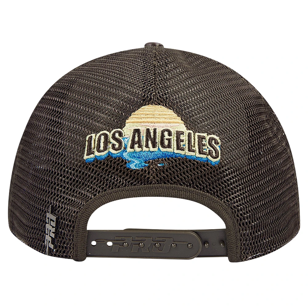 Men's Pro Standard Cream/Brown Los Angeles Lakers Glint Sunset Snapback Hat