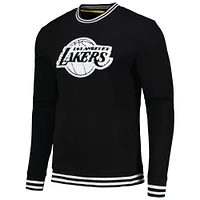 Men's Stadium Essentials Black Los Angeles Lakers Club Level Pullover Sweatshirt