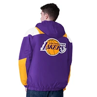Men's Starter  Purple/Gold Los Angeles Lakers Charger Half-Zip Pullover Jacket