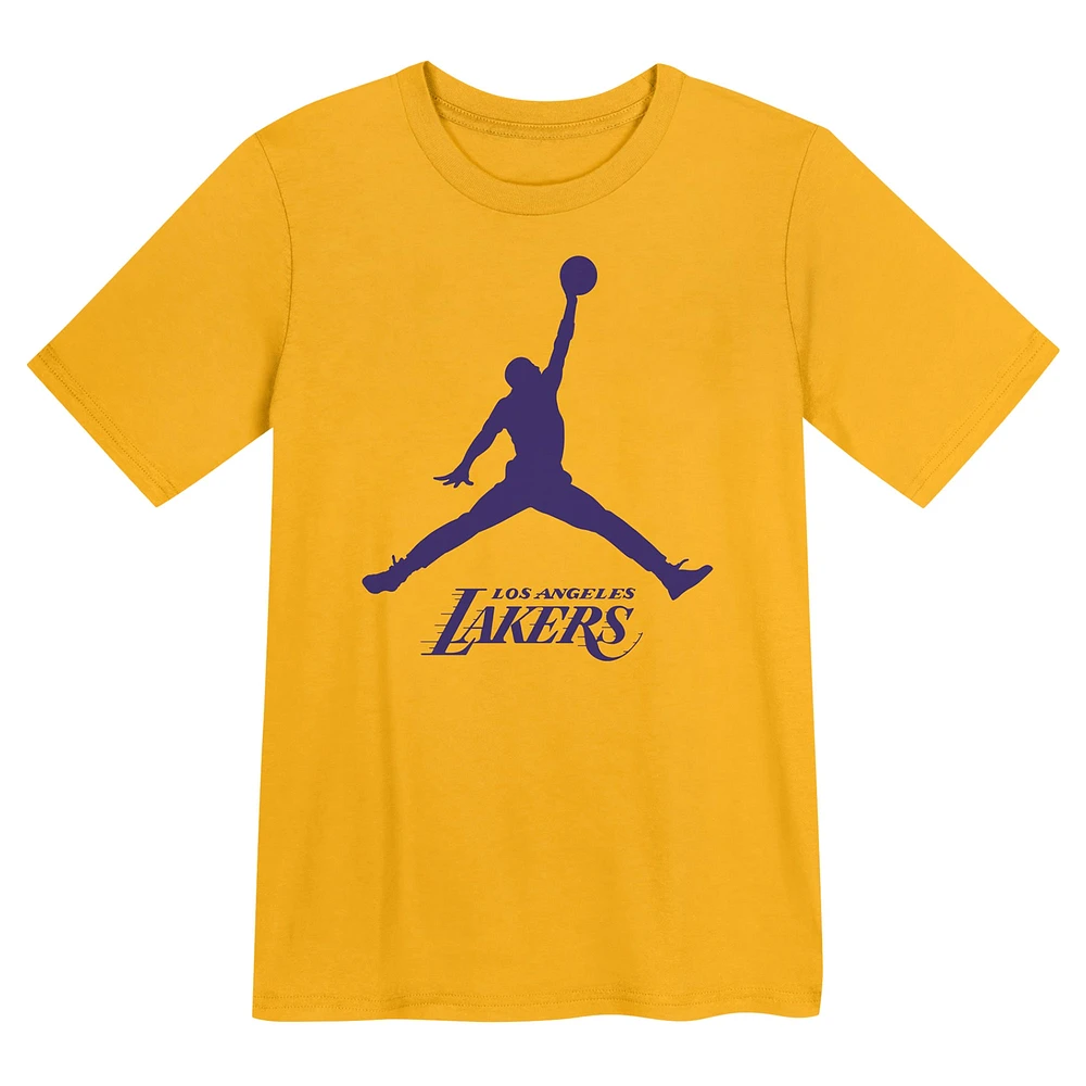 Preschool Jordan Brand Gold Los Angeles Lakers Essential Jumpman T-Shirt