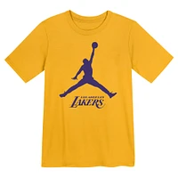 Preschool Jordan Brand Gold Los Angeles Lakers Essential Jumpman T-Shirt