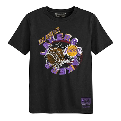 Preschool Mitchell & Ness Black Los Angeles Lakers The Net T-Shirt