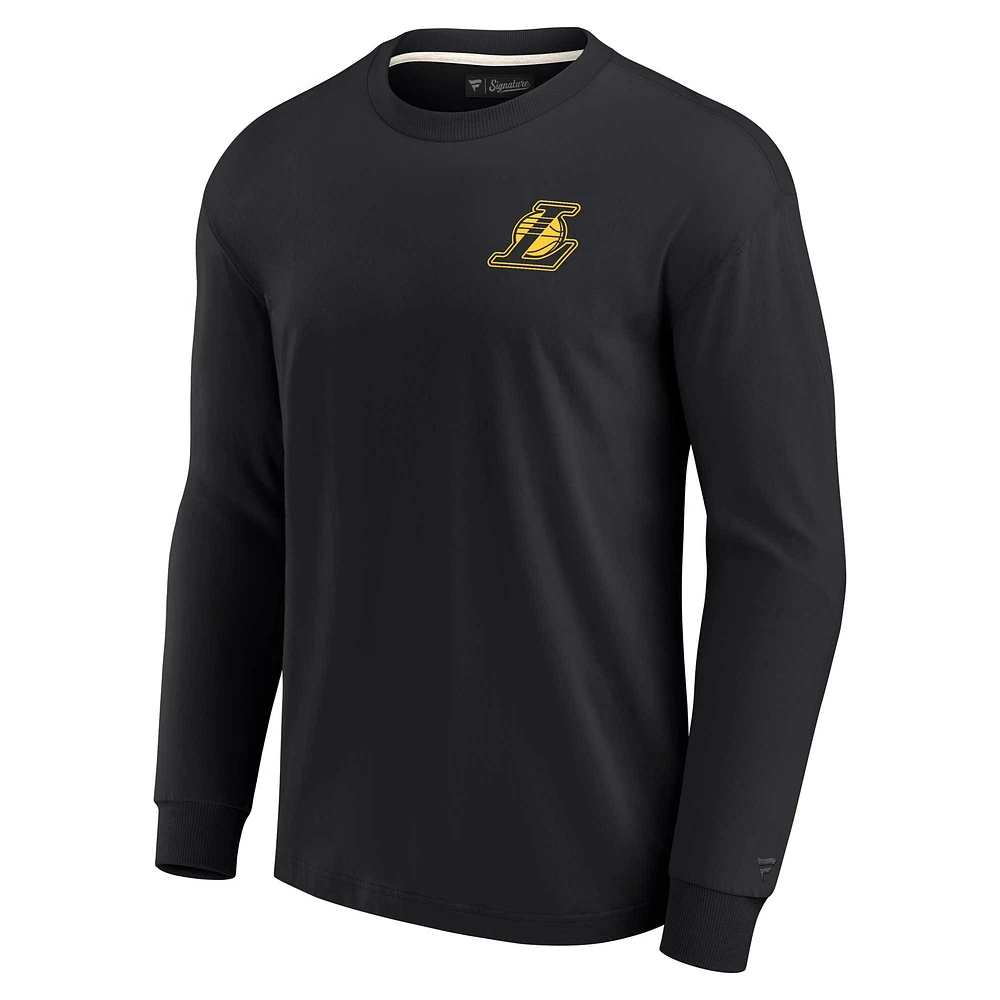 Unisex Fanatics Black Los Angeles Lakers Elements Super Soft Long Sleeve T-Shirt