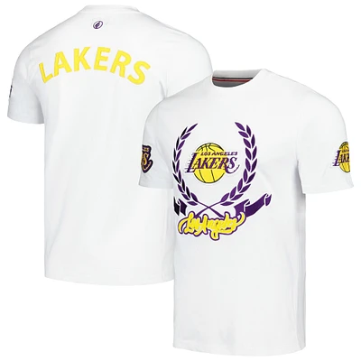 T-shirt unisexe FISLL blanc Los Angeles Lakers Heritage Crest