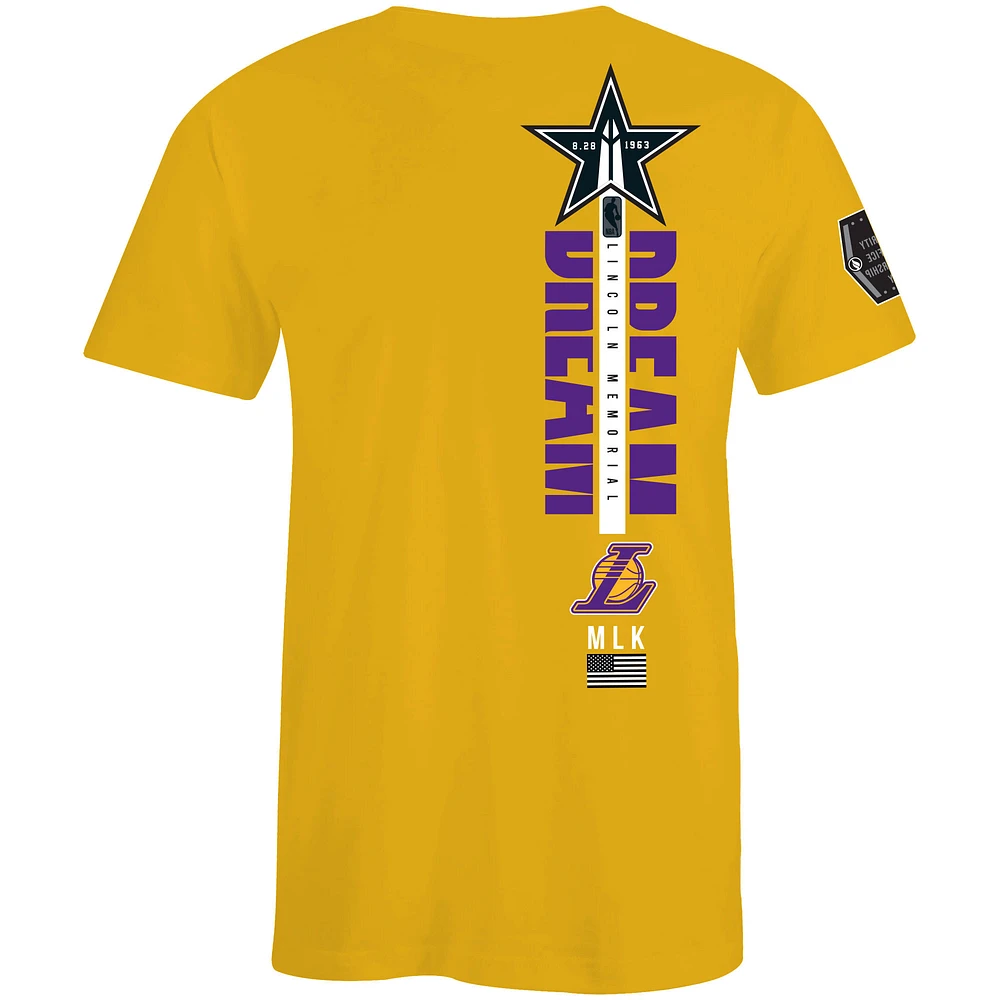 T-shirt unisexe FISLL x Black History Collection doré des Los Angeles Lakers