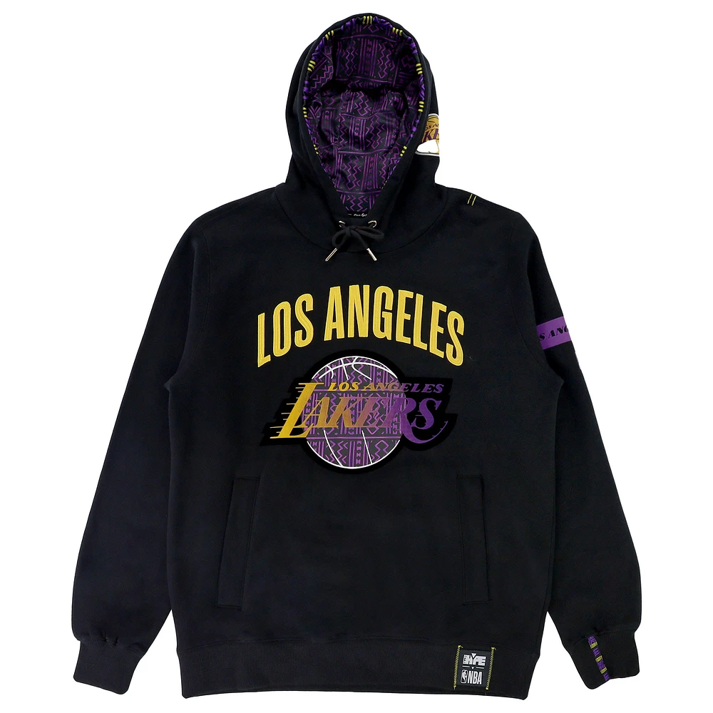 Unisex NBA x Two Hype  Black Los Angeles Lakers Culture & Hoops Heavyweight Pullover Hoodie
