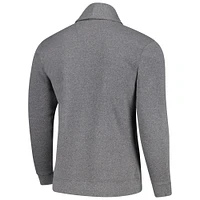 Unisex Sportiqe Heather Gray Los Angeles Lakers Henshaw Full-Button Cardigan Sweater