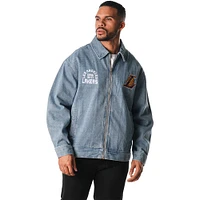 Unisex The Wild Collective Blue Los Angeles Lakers Coaches Full-Zip Denim Jacket