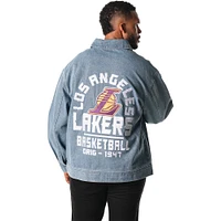 Unisex The Wild Collective Blue Los Angeles Lakers Coaches Full-Zip Denim Jacket