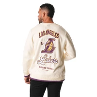 Unisex The Wild Collective  Cream Los Angeles Lakers Jacquard Knit Pullover Sweater