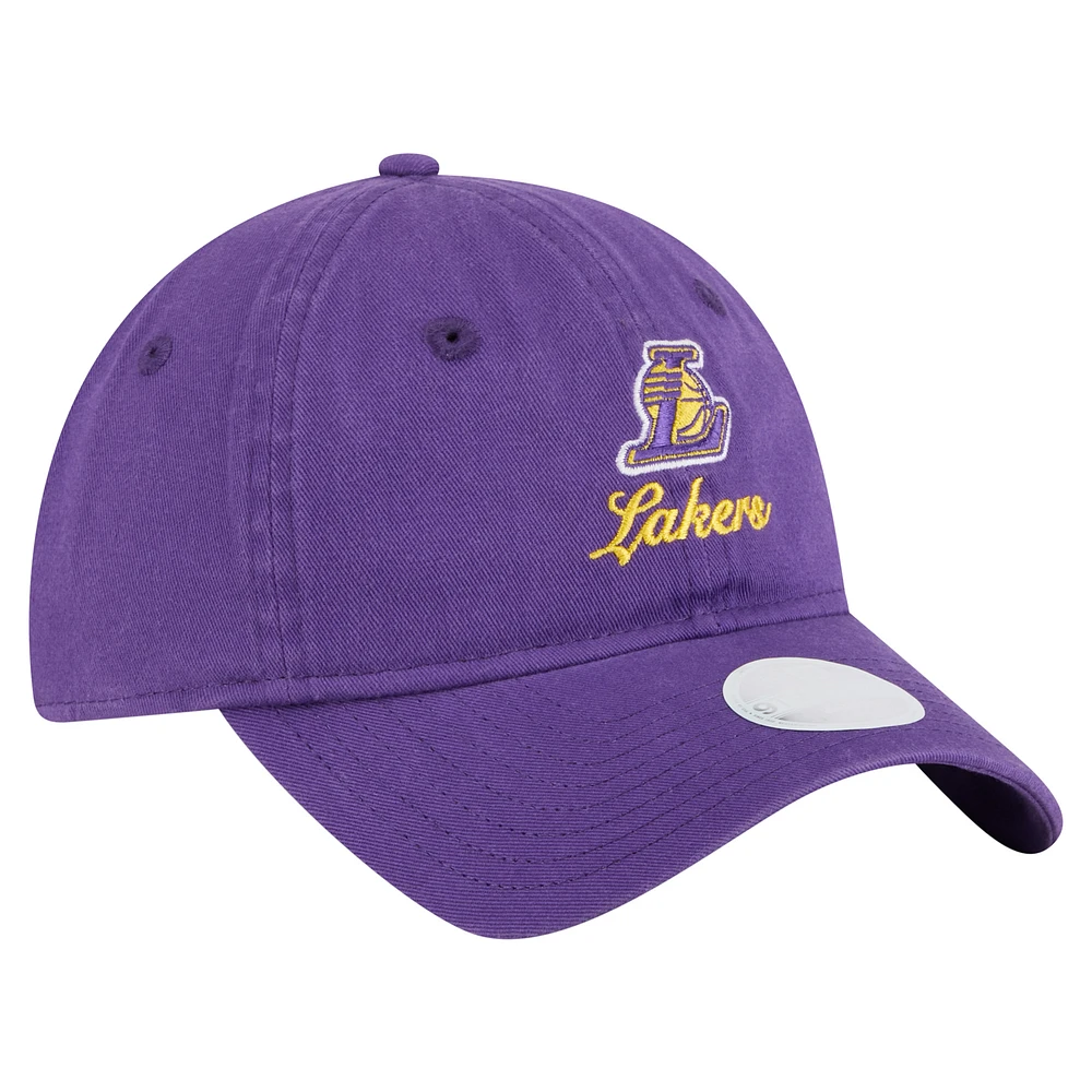 Women's New Era  Purple Los Angeles Lakers Gameday Preppy 9TWENTY Adjustable Hat