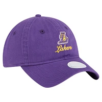 Women's New Era  Purple Los Angeles Lakers Gameday Preppy 9TWENTY Adjustable Hat