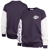 Sweat-shirt oversize violet Andie pour femme Los Angeles Lakers '47, grande taille