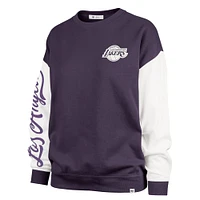 Sweat-shirt oversize violet Andie pour femme Los Angeles Lakers '47, grande taille