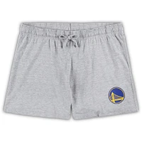 Women's Concepts Sport Purple/Heather Gray Los Angeles Lakers Plus Long Sleeve T-Shirt and Shorts Sleep Set