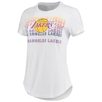 Ensemble t-shirt et legging Los Angeles Lakers Sonata Concepts Sport blanc/anthracite pour femme