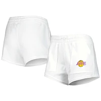 Women's Concepts Sport  White Los Angeles Lakers Sunray Shorts