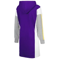Women's G-III 4Her by Carl Banks Purple Los Angeles Lakers Bootleg Long Sleeve Hoodie T-Shirt - Dress