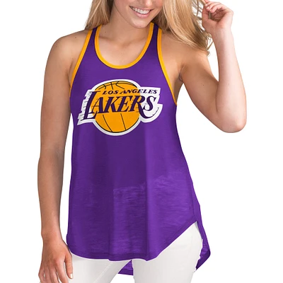 G-III 4Her by Carl Banks pour femme Los Angeles Lakers Tater Burnout Racerback violet - Débardeur