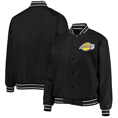 Women's JH Design Black Los Angeles Lakers Plus Poly Twill Full-Snap Jacket