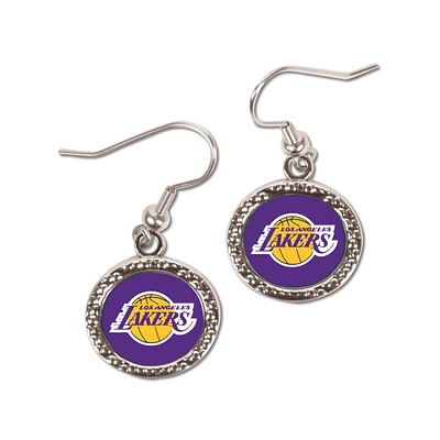 Boucles d'oreilles pendantes rondes Los Angeles Lakers WinCraft pour femme