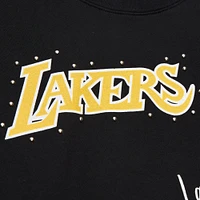 Women's Mitchell & Ness Black Los Angeles Lakers Hardwood Classics Home Team Pullover Sweatshirt