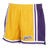 Women's Mitchell & Ness Gold Los Angeles Lakers Hardwood Classics Jump Shot - Shorts