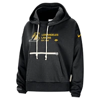 Women's Nike Black Los Angeles Lakers Courtside Standard Issue Performance Pullover Hoodie