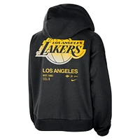 Women's Nike Black Los Angeles Lakers Courtside Standard Issue Performance Pullover Hoodie