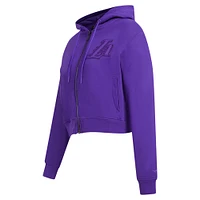 Women's Pro Standard Purple Los Angeles Lakers Triple Tonal Full-Zip Hoodie